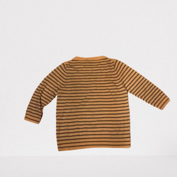 J. Crew Tippi Striped Butterfly Merino Wool Sweater Sz L - Picture 2 of 6